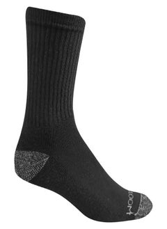 FRUIT OF THE LOOM Fruit of the Loom Men's Dual Defense Crew Socks 12 Pair, Black, 6-12  - Image 2