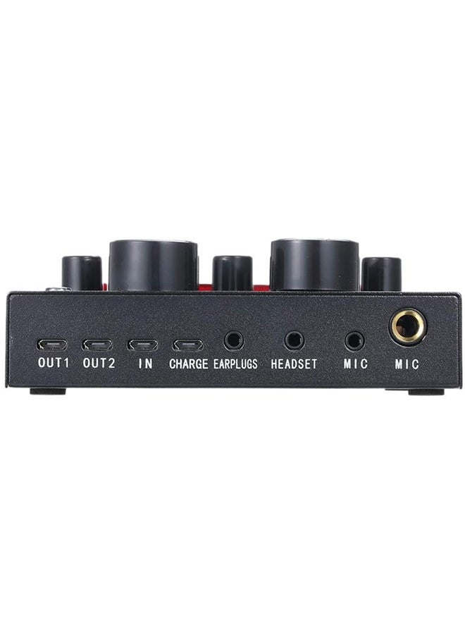 Viden - V8 Live Sound Card Professional Sound Card Audio System Intelligent Volume Adjustable Audio Mixer - Image 1