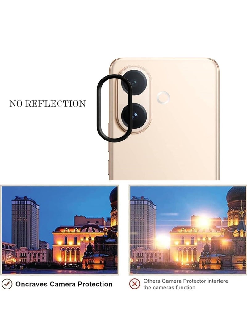 دبليو تيك واقي عدسة كاميرا مميز لهاتف vivo V60 Lite 5G 2025 (MLGICR) - أسود - Image 2