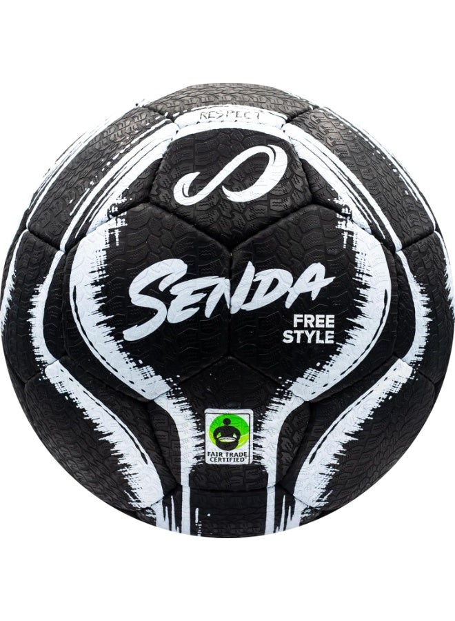 Senda Street Soccer Series:Street Soccer, Size 4, Black/White - Image 1