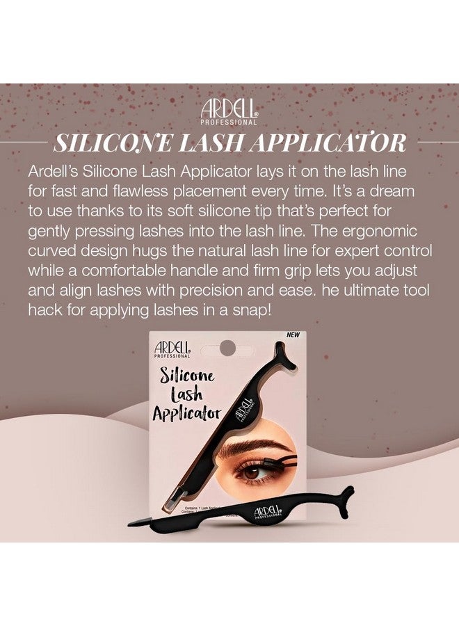 أرديل أداة أرديل السيليكونية لتركيب الرموش، ملقط رموش لتجميع الرموش، تطبيق الرموش الشريطية، قبضة ناعمة وتصميم متين، لون أسود - Image 2