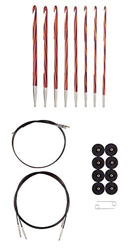 KnitPicks Knit Picks WeCrochet Wood Interchangeable Tunisian Crochet Hook Set - US E-K (Radiant) - Image 1