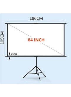 JCB CHIC Projector Screen and Stand, 84“ Indoor Projector Screen 16:9 4K Outdoor Portable Projector Screen with Stand, Easy Setup, Wrinkle-Free, Projection Screen for Backyard, Camping, Living Room  - Image 2