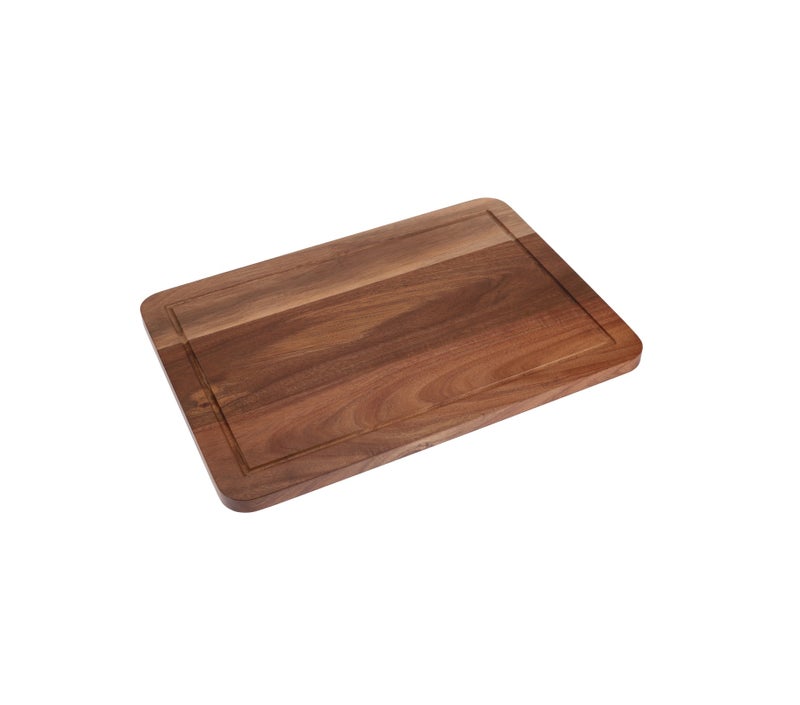 Vague Rectangular Charcuterie Board & Chopping Board with Juice Groove (35x50cm)