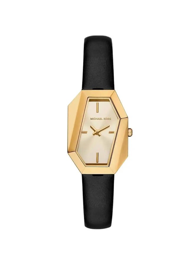 Michael Kors Women Michael Kors Women’s Watch MK4880 – Suri Round Design with Black Genuine Leather Strap - Image 1