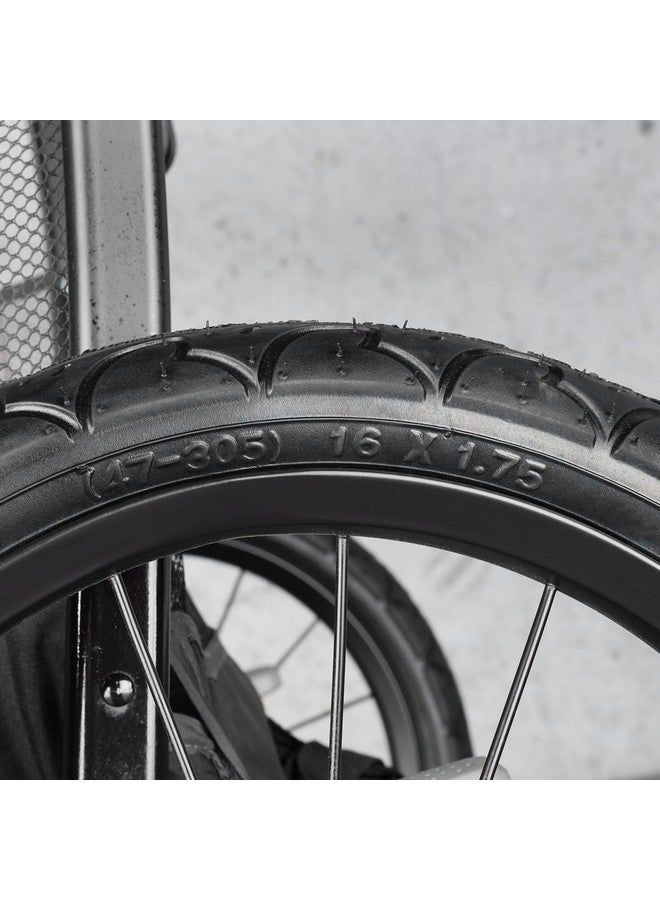 RUTU One Set Rear 16x1.75 Tire (47-305) and 16x1.75/2.125 Inner Tube for Kid Bicycle BoB Revolution SE/Pro/Flex,Compatible with 3-wheeler BOB Gear jogging troller models - Image 5
