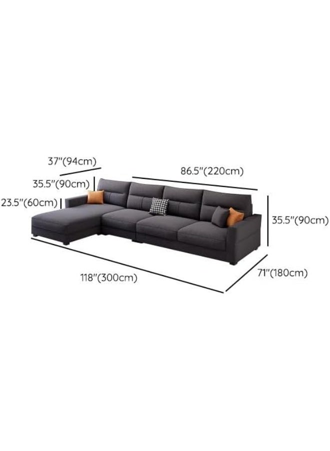 Zayn comforts Modern L-Shaped Living Room Sofa with Chaise and Concealed Support - Image 2