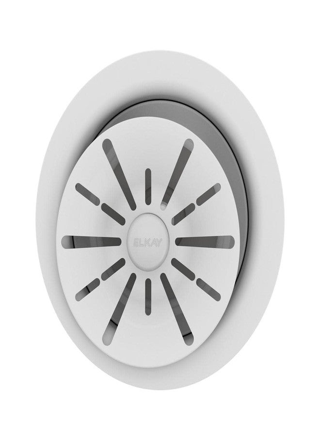 إلكاي حافة التخلص من النفايات البوليمرية Elkay LKPDQD1 Perfect Drain® مقاس 3-1/2 بوصة مع مصفاة سلة قابلة للإزالة وسدادة مطاطية - أسود - Image 4