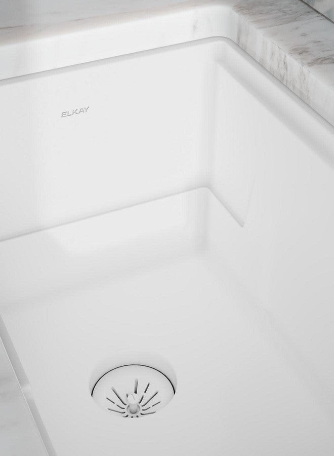 إلكاي حافة التخلص من النفايات البوليمرية Elkay LKPDQD1 Perfect Drain® مقاس 3-1/2 بوصة مع مصفاة سلة قابلة للإزالة وسدادة مطاطية - أسود - Image 3
