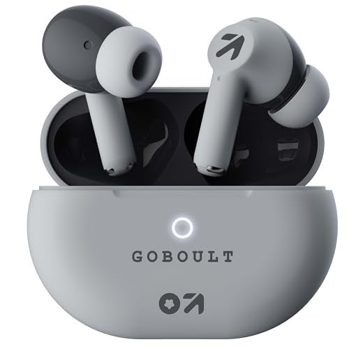 GOBOULT K40 True Wireless in Ear Earbuds with 48H Playtime, Clear Calling 4 Mics, 45ms Low Latency Gaming, 13mm Bass Drivers, Type-C Fast Charging, Bluetooth 5.3 Ear Buds (Ivory White) - Image 1