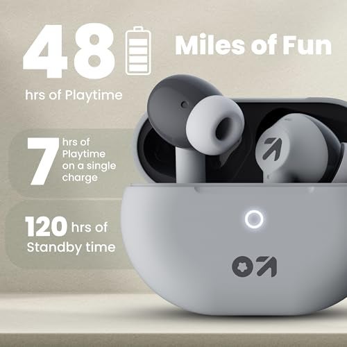 GOBOULT K40 True Wireless in Ear Earbuds with 48H Playtime, Clear Calling 4 Mics, 45ms Low Latency Gaming, 13mm Bass Drivers, Type-C Fast Charging, Bluetooth 5.3 Ear Buds (Ivory White) - Image 5