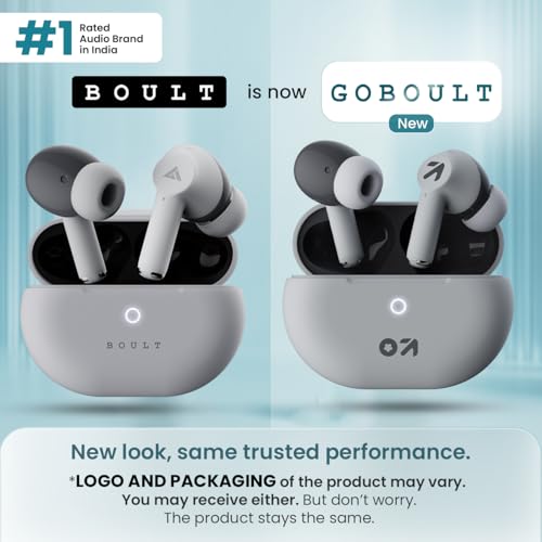 GOBOULT K40 True Wireless in Ear Earbuds with 48H Playtime, Clear Calling 4 Mics, 45ms Low Latency Gaming, 13mm Bass Drivers, Type-C Fast Charging, Bluetooth 5.3 Ear Buds (Ivory White) - Image 2