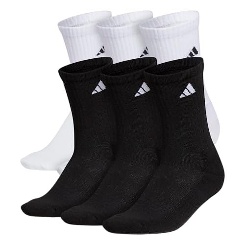 adidas Men's Athletic Cushioned 6-Pack Crew, Cushioned Crew Socks with Arch Compression for a Secure Fit - Image 1