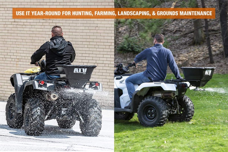 Buyers Products Company Buyers Products ATVS100 ATV Broadcast Spreader with Rain Cover, 100 lb Capacity, Rear Rack Mount, Poly Hopper, 12V Motor, for Seed, Fertilizer, Salt & Feed, All Season Use, ATV Accessories & Lawn Care - Image 5