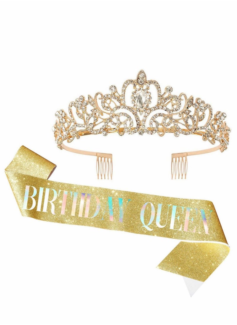 Birthday Crowns, Tiaras and Crown for Women, Tiara for Women Birthday Queen, Birthday Crown and Sash for Women, Rhinestone Queen Tiara with Birthday Girl Sash, Birthday Princess Tiara, Golden - pzsku/Z661D25C5F71FA65F2E8DZ/45/_/1712231174/90084ff2-c82b-40ba-abaa-4125d47cb1c0