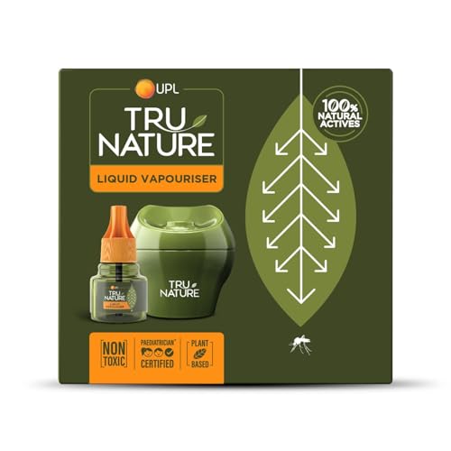 Tru Nature Herbal Mosquito Repellent Machine + Liquid Refill (45 ML) | Universal Fit | Paediatrician Certified | Refill - Effective for 45 Nights | Plant Based | Chemical Free - Image 1