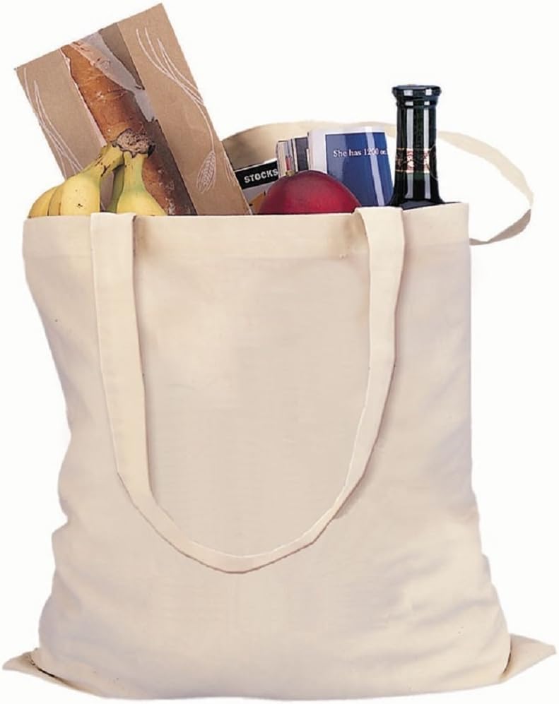 TBF Set of 24 Blank Cotton Tote Bags Reusable 100 Cotton Reusable Tote Bags 2 dozen - Image 2