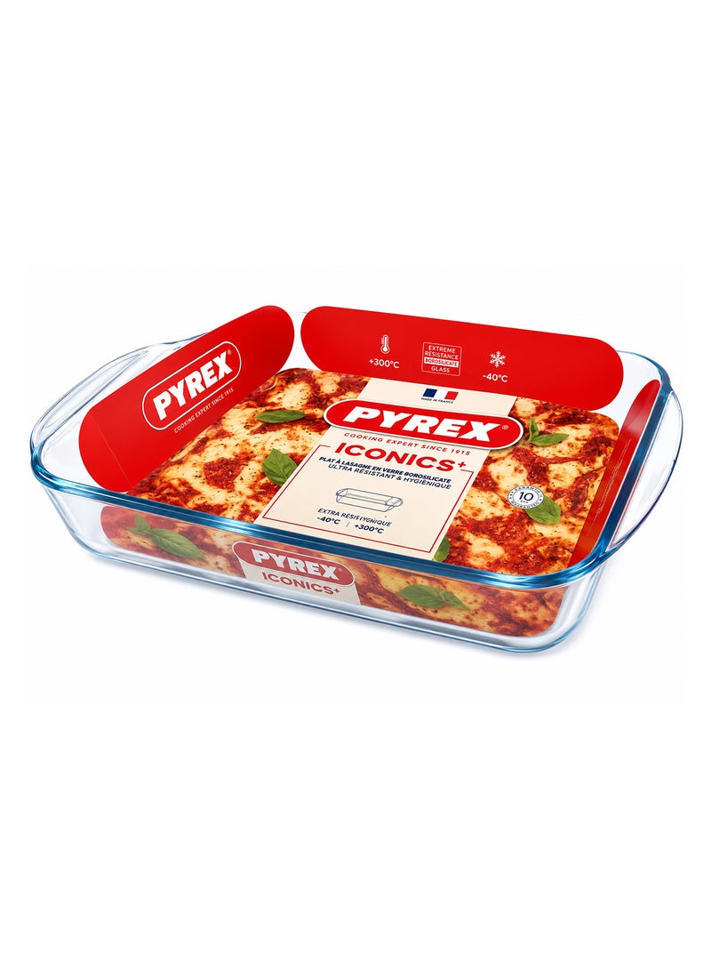 بيريكس Pyrex Essentials Rectangular Glass Roaster 2.6L - Borosilicate Oven, Microwave & Freezer Safe Baking Dish - Image 1