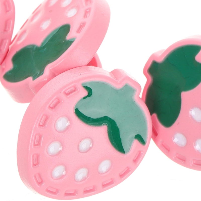 Pink Resin Strawberry Buttons 10pcs Sew On For Diy Craft Shirt - Image 4