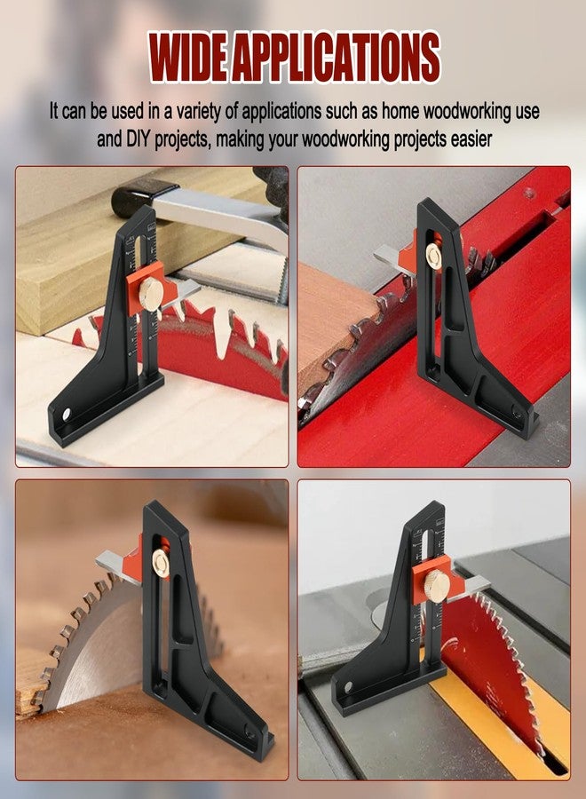 SYWAN Table Saw Height Gauge, Woodworking Height Gauge in Inches Depth Gauge Woodworking Router Height Adjuster Table Saw Accessories for Wood Working, Aluminum Alloy - Image 4