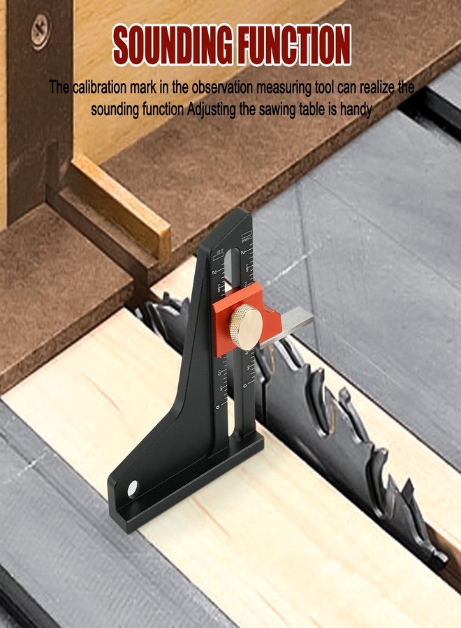 SYWAN Table Saw Height Gauge, Woodworking Height Gauge in Inches Depth Gauge Woodworking Router Height Adjuster Table Saw Accessories for Wood Working, Aluminum Alloy - Image 3