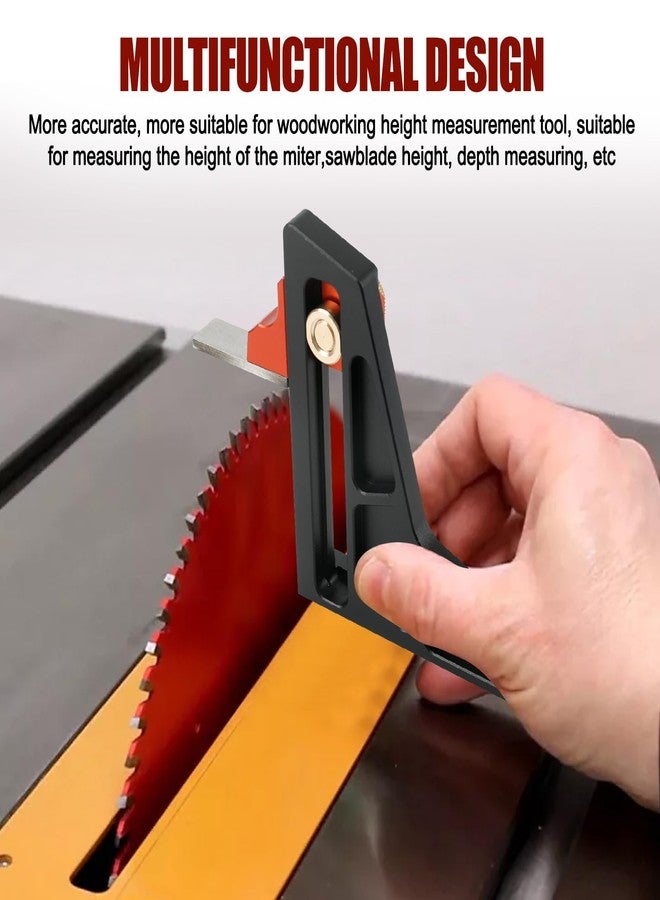 SYWAN Table Saw Height Gauge, Woodworking Height Gauge in Inches Depth Gauge Woodworking Router Height Adjuster Table Saw Accessories for Wood Working, Aluminum Alloy - Image 5