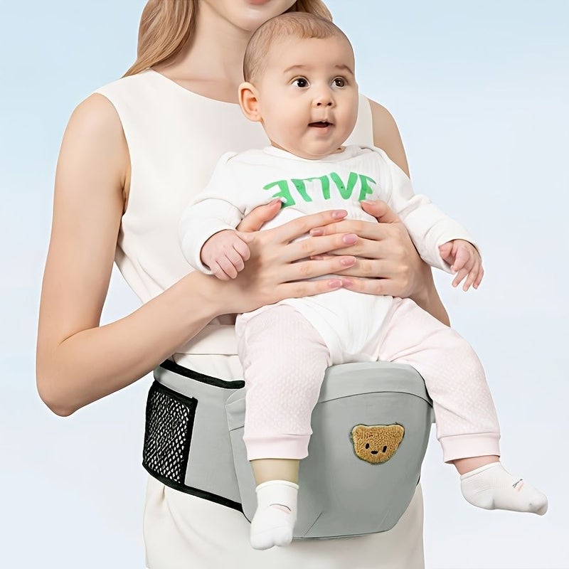 Lightweight Light Grey Baby Waist Seat Portable Multifunctional Infant Carrier Ages 0 36 Months - Image 3