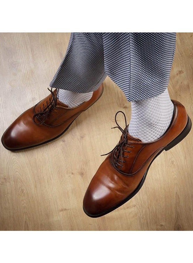 PLUSOX Bamboo Socks (5-Pack), Comfortable, Soft and Breathable Men's and Women's Dress Socks, Bamboo Sweat-Absorbent and Deodorant Four Seasons Comfortable Casual Men's Leather Shoes and Socks - Image 3