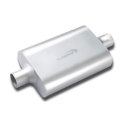 Floshine Universal Mufflers Dual Chamber 2.25" inlet (ID) 2.25" outlet (ID) overall 17" Performance Automotive Muffler Exhaust FH42440 - Image 1