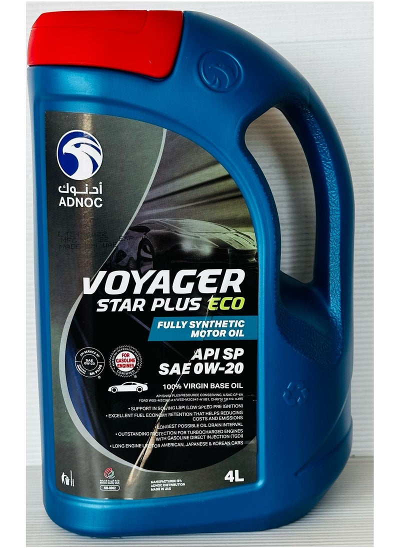 ADNOC - Adnoc Voyager Star Plus Eco 0W20 Engine Oil 4Ltr - Image 1