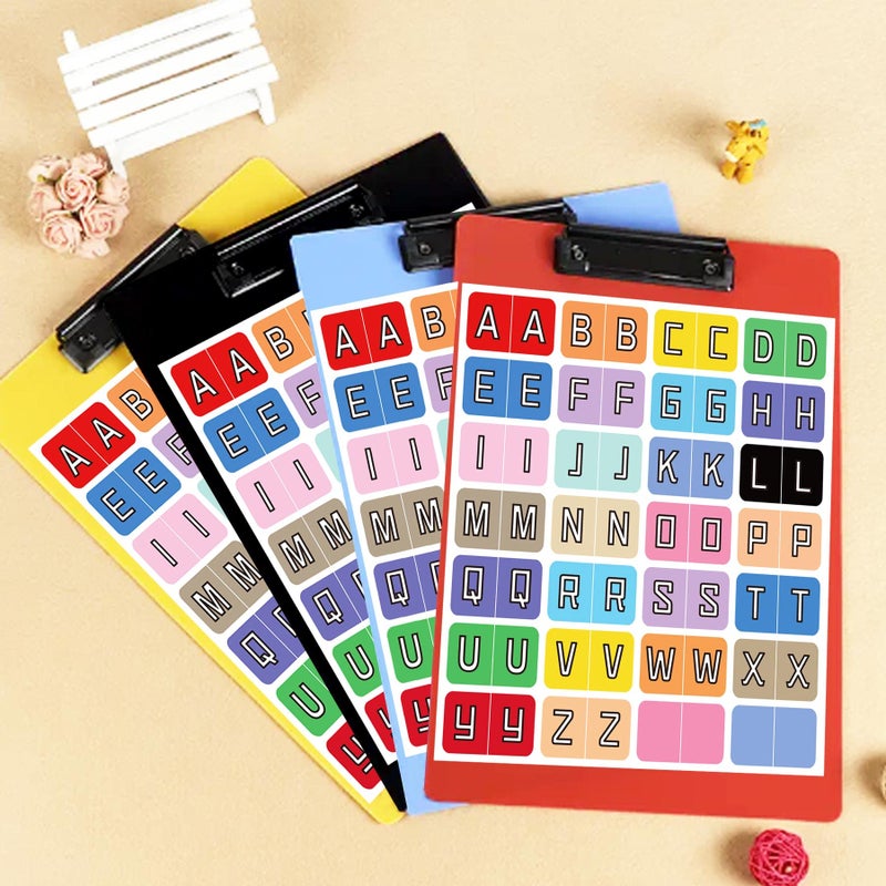 Well Tile Alphabet A to Z 26 Letters Index File Folder Labels Multicolor Alphabet Tabs - Color Coded A to Z Tab Dividers Stickers Alphabet Letters Teacher Supplies Stickers for Classroom Book Organizing 560 Pcs - Image 5
