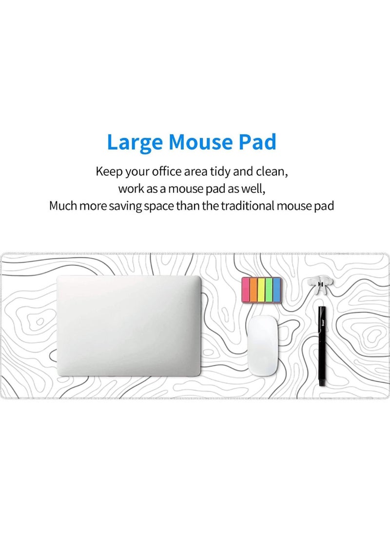 Rock Pow Extended Mouse Pad and Keyboard Wrist Rest 3-in-1 Gaming Mouse Pad XXL Set Ergonomic Wrist Rest for Computer Keyboards Non-Slip Desk Mat Protector 31.5" X 15.7" Ink Painting Forest - Image 3