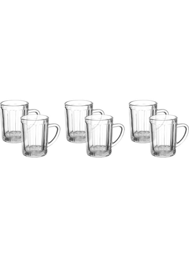 السيف  طقم ابريق شاي زجاجي للسرير مكون من 6 قطع شفاف - Image 2