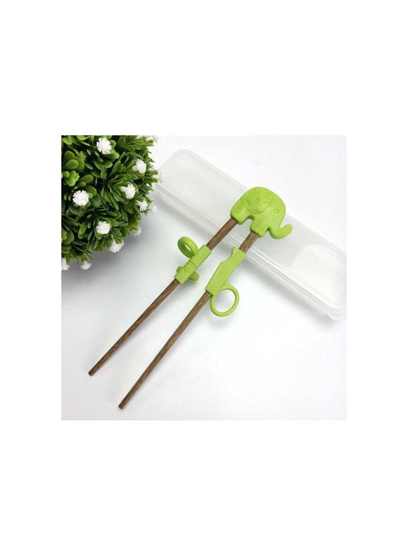 GGOOT 1 Pair Training Chopsticks Animal Training Chopsticks Helper with Transparent Storage Box for Children Beginner Toddlers Right or Left Hand - Image 4