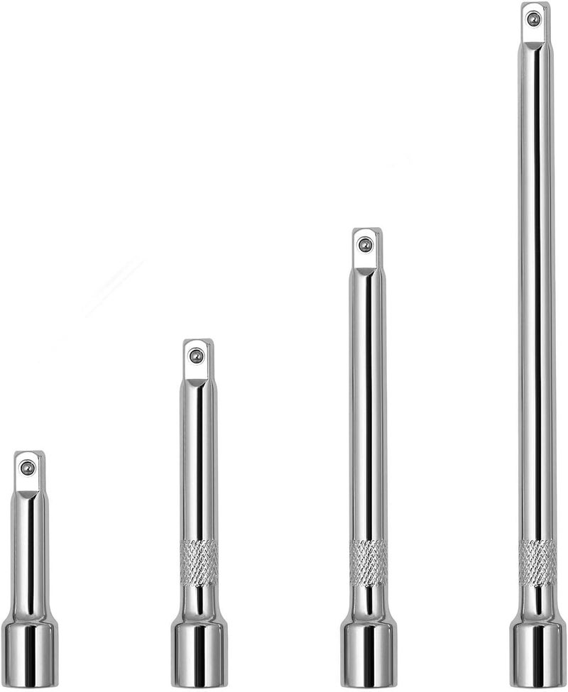 SEDY مجموعة تمديد قابس 1/4" - 4 قطع مجموعة قضبان تمديد قابس ربع بوصة 2" / 50 مم، 3" / 75 مم، 4" / 100 مم، 6" / 150 مم مادة CR-V متينة - Image 1