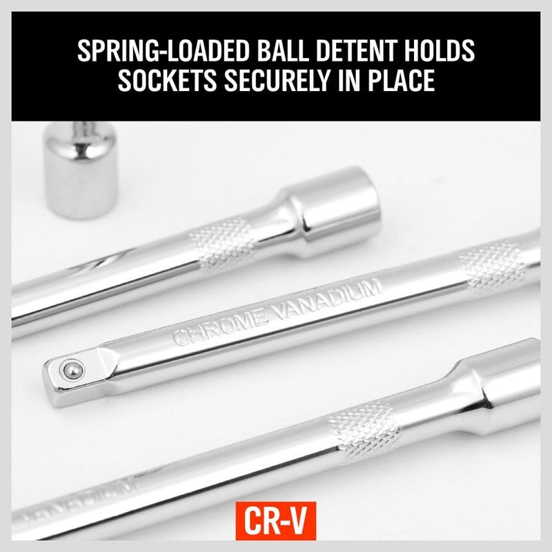 SEDY مجموعة تمديد قابس 1/4" - 4 قطع مجموعة قضبان تمديد قابس ربع بوصة 2" / 50 مم، 3" / 75 مم، 4" / 100 مم، 6" / 150 مم مادة CR-V متينة - Image 4