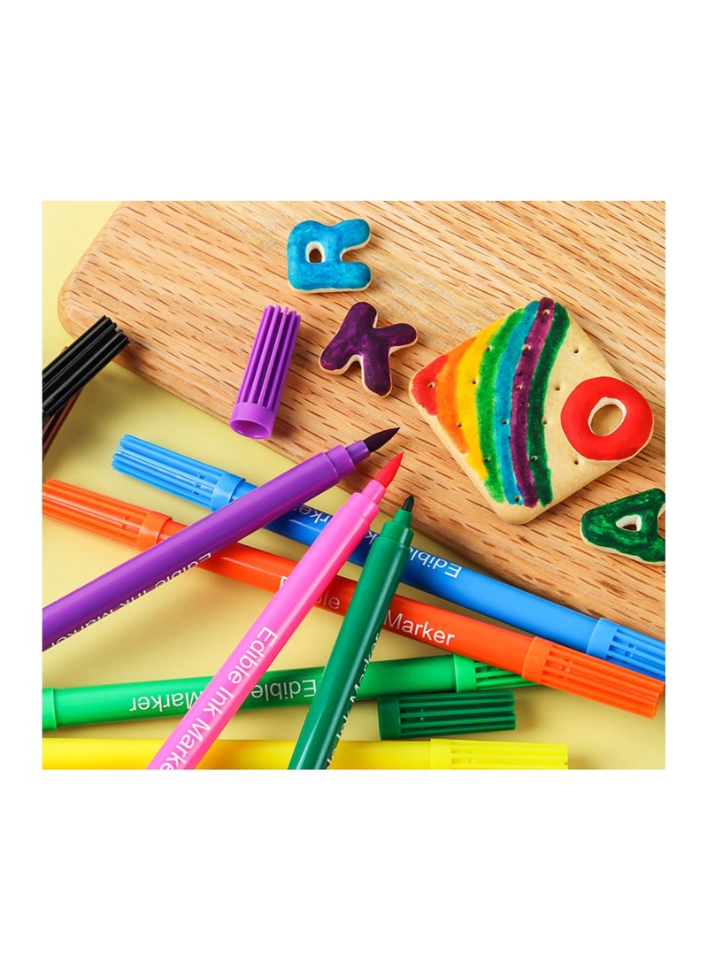 RATSAW 10PCS Double Sided Food Coloring Pens with Thick and Fine Tip Markers Food Coloring Markers Gourmet Writers for Cakes Decorating Desserts Eggs  - Image 5