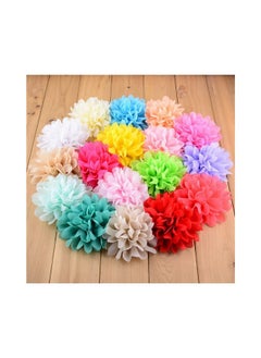 Lawie 20 Pack Silk Large Artificial Chiffon Flower Hair Clips Fabric Floral Brooch Pins Alligator Hairpins Barrettes Wedding Bridal Prom Party Hair Styling Headpieces Accessories For Women Girls Kids  - Image 5