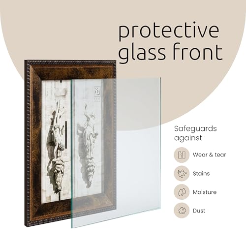 Kiera Grace Sydney Picture Frame, 10" x 12" Large Plastic Picture Frame with Easel for Tabletop Placement and Wall Hanging, Holds an 8" x 10" Photo, Antique Bronze - Image 5