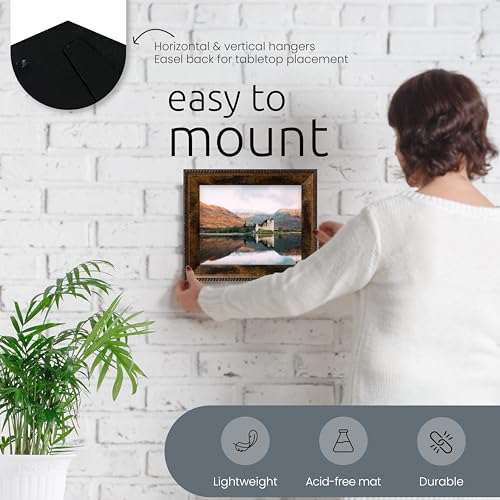 Kiera Grace Sydney Picture Frame, 10" x 12" Large Plastic Picture Frame with Easel for Tabletop Placement and Wall Hanging, Holds an 8" x 10" Photo, Antique Bronze - Image 4