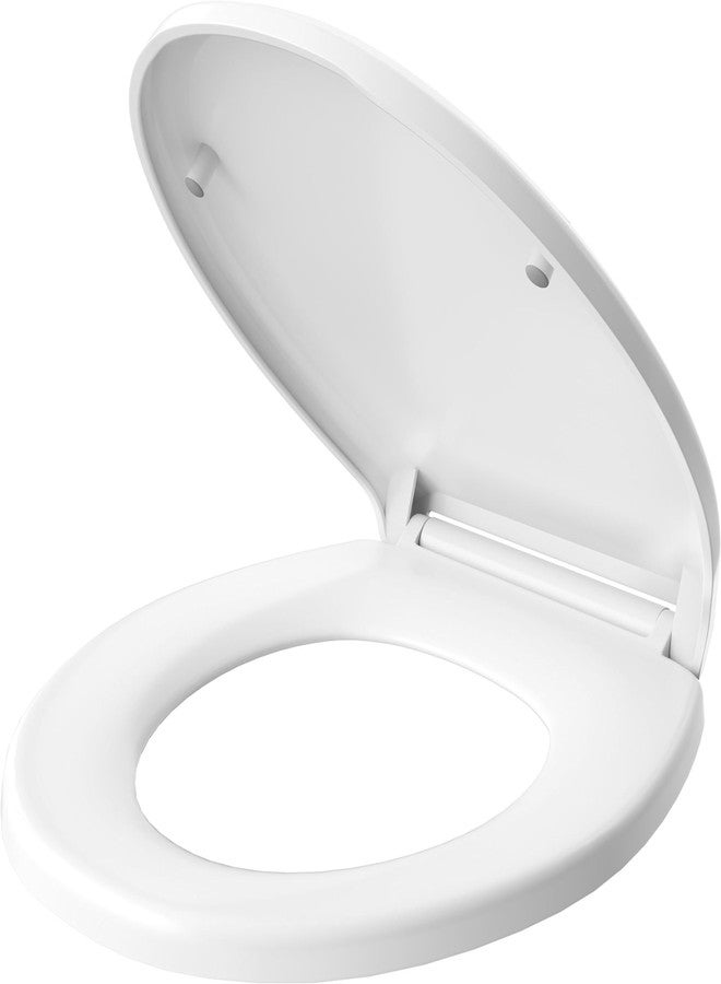 PROFLO PFTSHSC1000 Nome Round Closed-Front Toilet Seat with Soft Close - White - Image 5