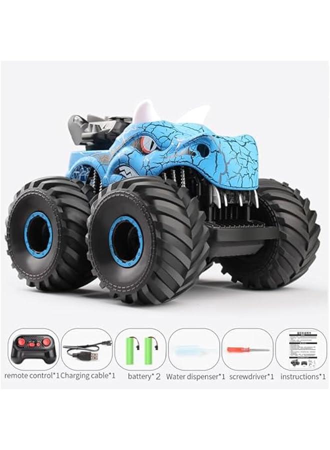 Dinosaur Remote Control Car,2.4 GHz RC 4WD Monster Trucks for Boys Girls with Light,Sound&Spray,2 Batteries,Dinosaur Toys for Kids 3-5-7, Stocking Stuffers Gifts for Boys Girls - Image 5