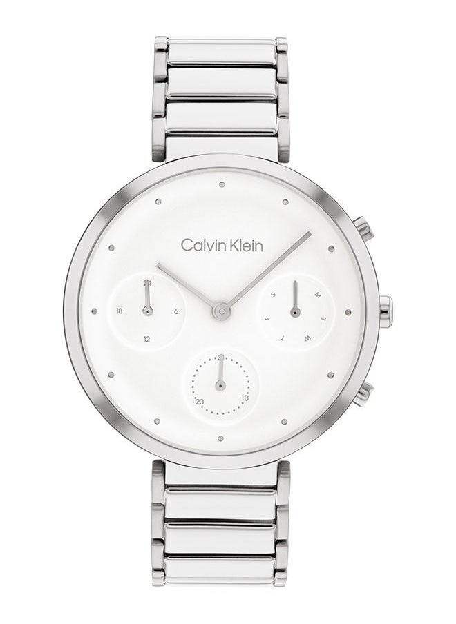 CALVIN KLEIN ساعة يد ستانلس ستيل بعقارب دائرية الشكل للنساء 25200282 - 36.5 ملم  - Image 1