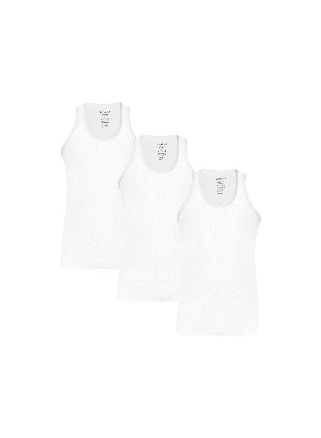 John Gladstone Men's Vest UN White 3Pack - Image 1