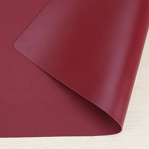 KPNG Non-Slip Desk Pad, Waterproof PVC Leather Desk Table Protector, Ultra Thin Large Mouse Pad, Easy Clean Laptop Desk Writing Mat for Office Work/Home/Decor (Wine Red, Pack of 1) - Image 2