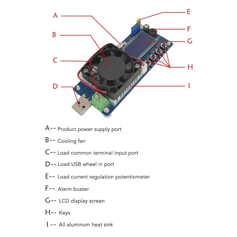 USB Battery Capacity Meter Tester Module With LCD Display And Fan For Chargers - Image 3