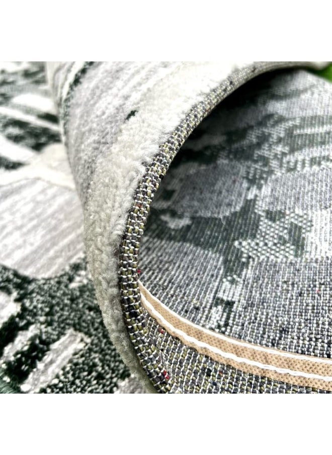 HANDPICKED FURNITURE Abstract Grey Rectangular Carpet Ultra Soft Area Carpets For Bed Room Living Room And Dining Room Anti-Slip Floor Carpets Easy To Clean Made In Turkey  - Image 3