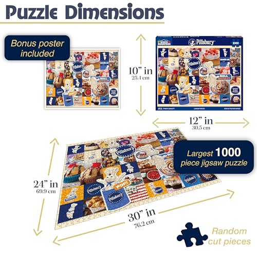 White Mountain Pillsbury Puzzle 1000 Piece Baking Collage Jigsaw Puzzles for Adults and Women - Image 5