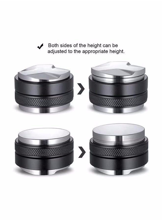 general brand - Dual Head Coffee Distributor/Espresso Leveler & Tamper Black 51mm - Image 1