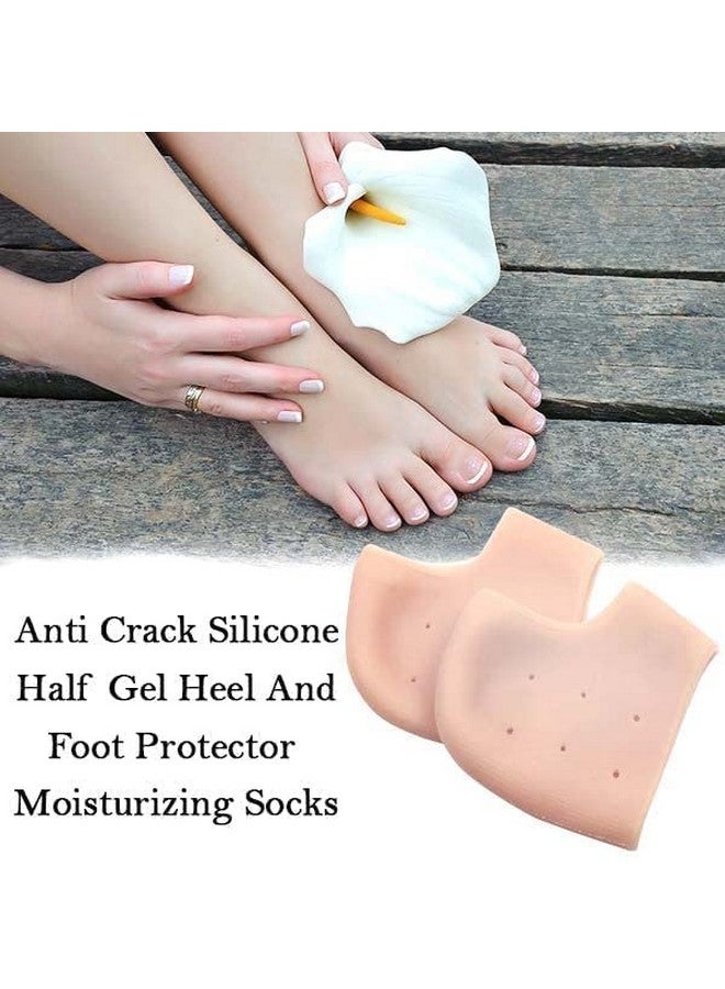 VARiSTY VARiSTY Silicone Gel Heel Pad Socks For Pain Relief Gel Heel Socks For Dry Hard Cracked Heel Repair Pad, Swelling & Pain Relief, Cushion Support, Foot Care, Ankle Protection (Half Heel) - Multicolor - Image 4